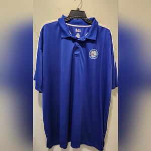 Philadelphia 76ers Polo Shirt Mens 4XLT TALL Majestic Blue NBA Basketball Shirt